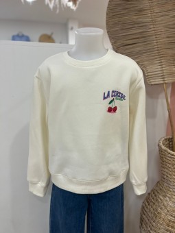 Sweat la cerise blanc