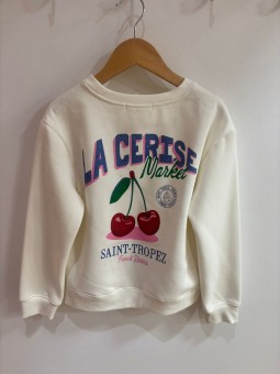 Sweat la cerise blanc