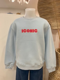Sweat iconic bleu ciel
