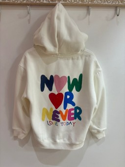 Sweat Now or never blanc