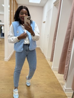 Gilet sans manches Maelan bleu ciel