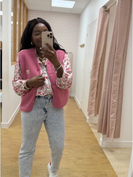 Gilet sans manches Yousra rose