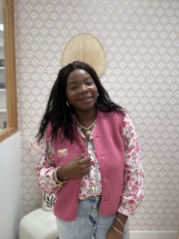 Gilet sans manches Yousra rose