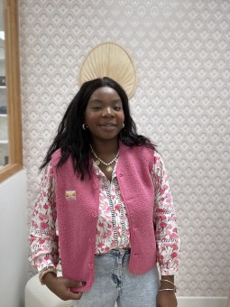 Gilet sans manches Yousra rose