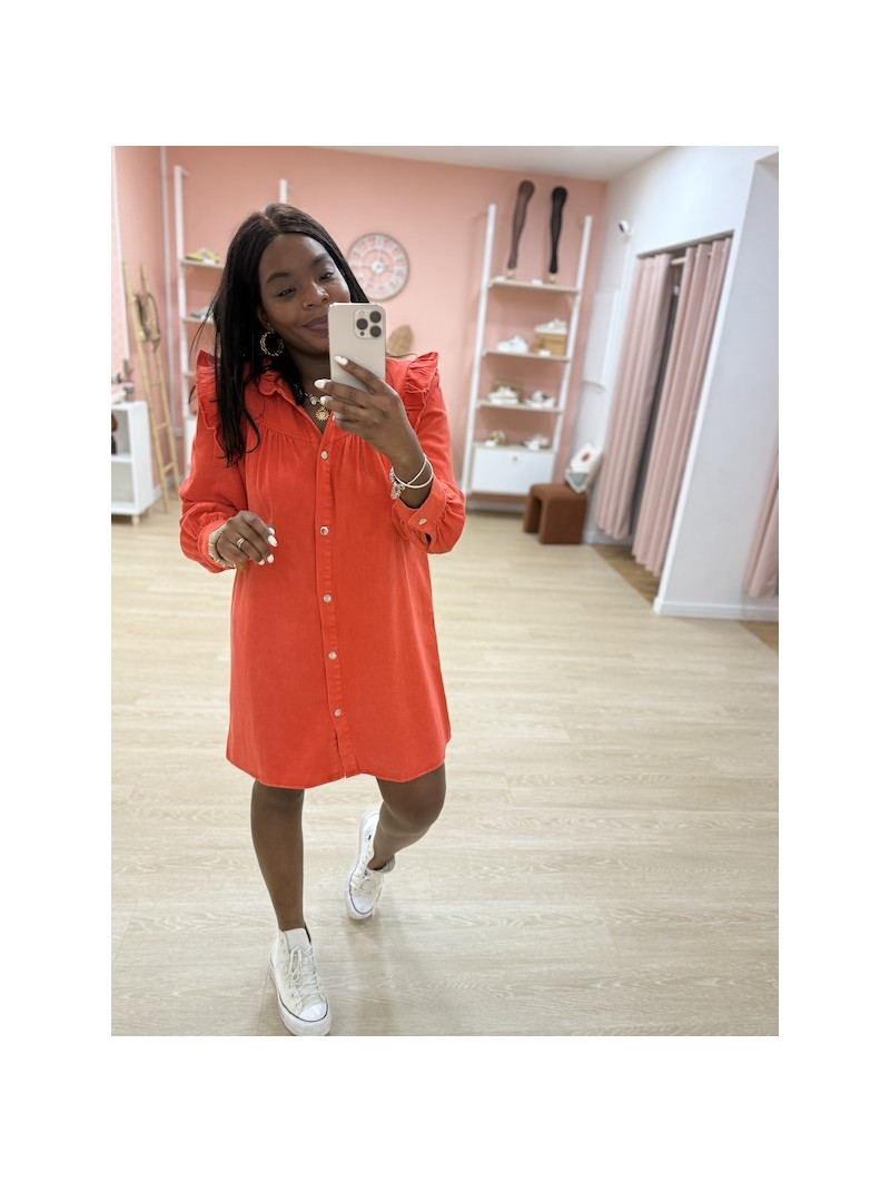 Robe Camelia corail