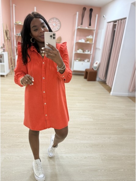 Robe Camelia corail