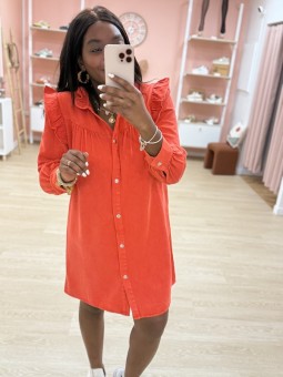 Robe Camelia corail