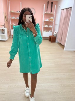 Robe Camélia vert