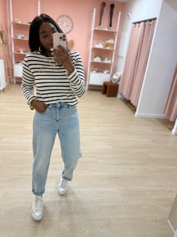 Top Marinière bleu marine