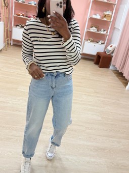 Top Marinière bleu marine