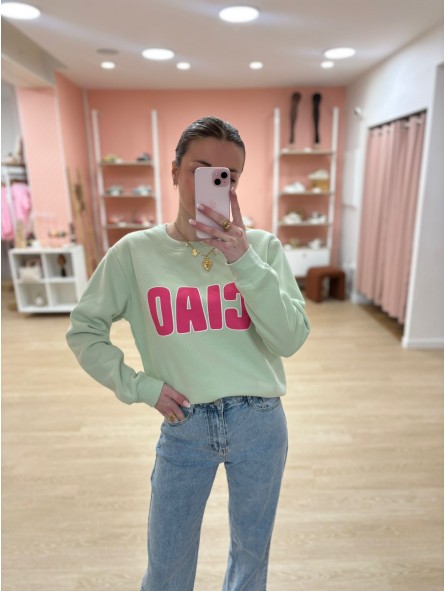 Sweat CIAO Vert d'eau