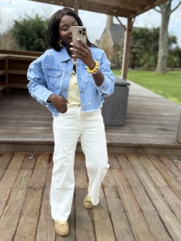 Veste jean marguerite