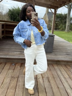 Veste jean marguerite