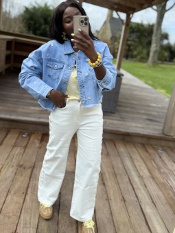 Veste jean marguerite