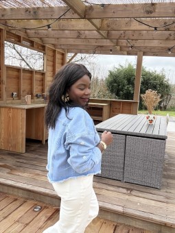 Veste jean marguerite