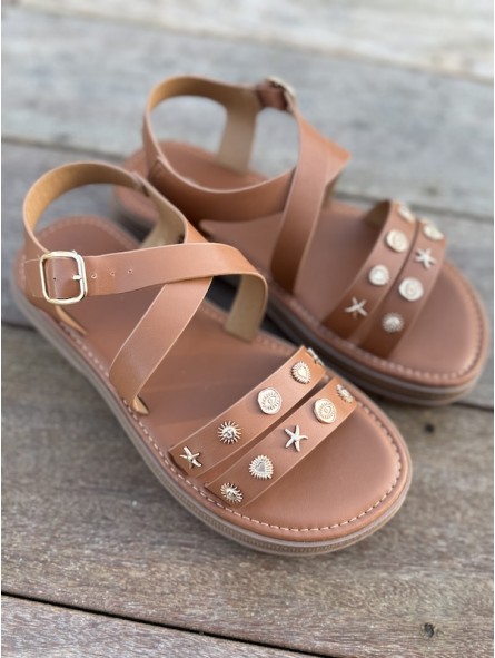 Sandale Louisa camel