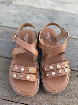 Sandale Louisa camel