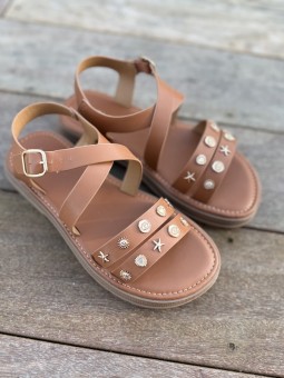 Sandale Louisa camel