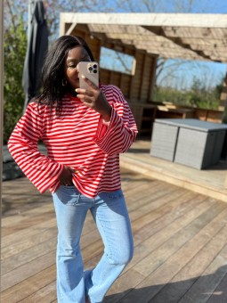 Marinière Alice Rouge / Rose