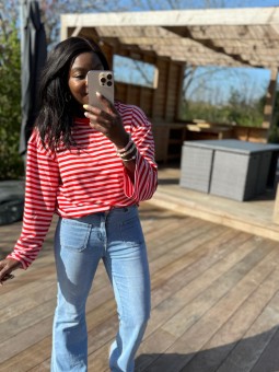 Marinière Alice Rouge / Rose