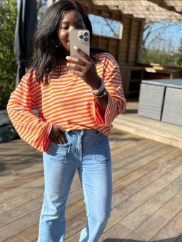 Marinière Alice Orange / Rose