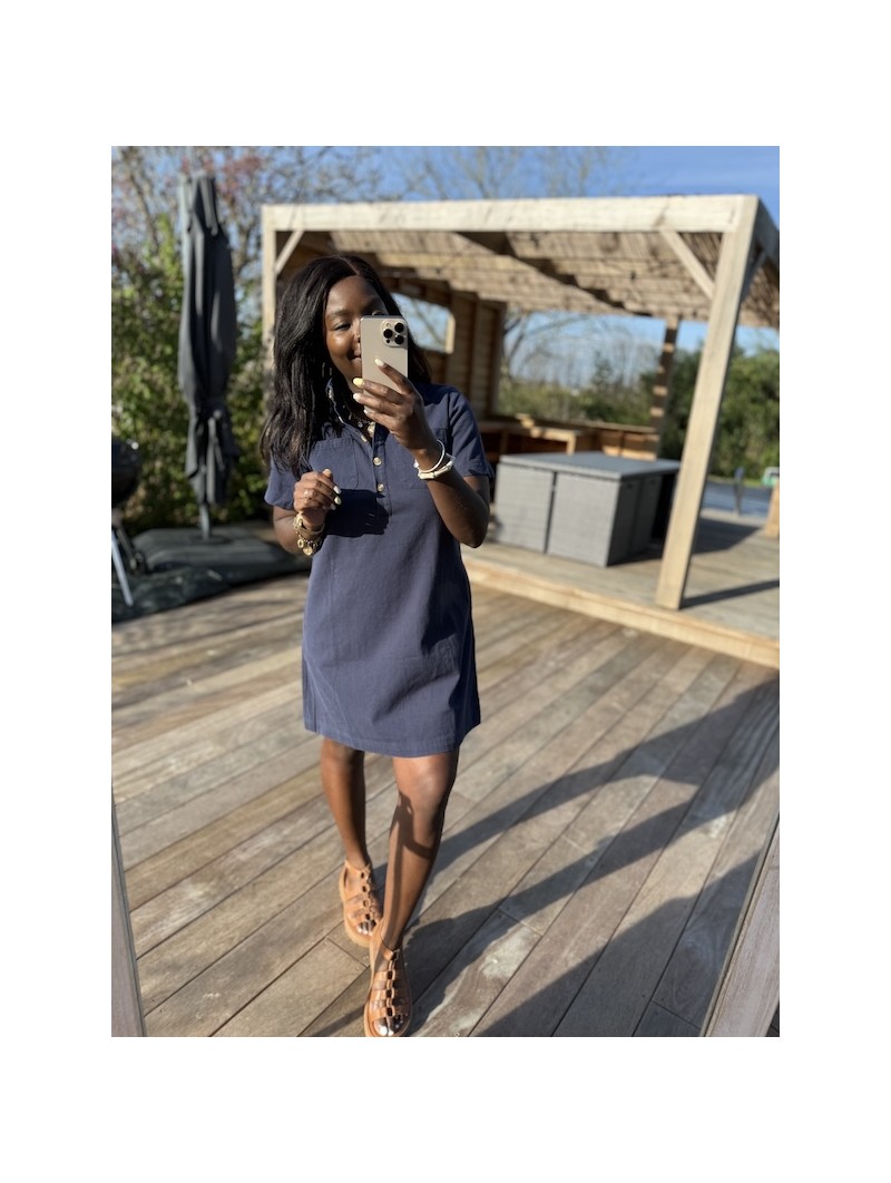 Robe courte Olivia marine