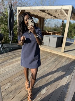 Robe courte Olivia marine