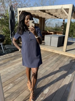 Robe courte Olivia marine
