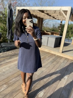 Robe courte Olivia marine