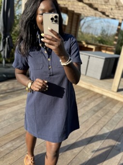 Robe courte Olivia marine