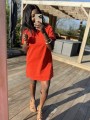 Robe courte Olivia corail