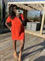 Robe courte Olivia corail