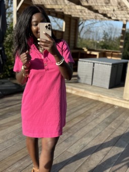 Robe courte Olivia fuchsia