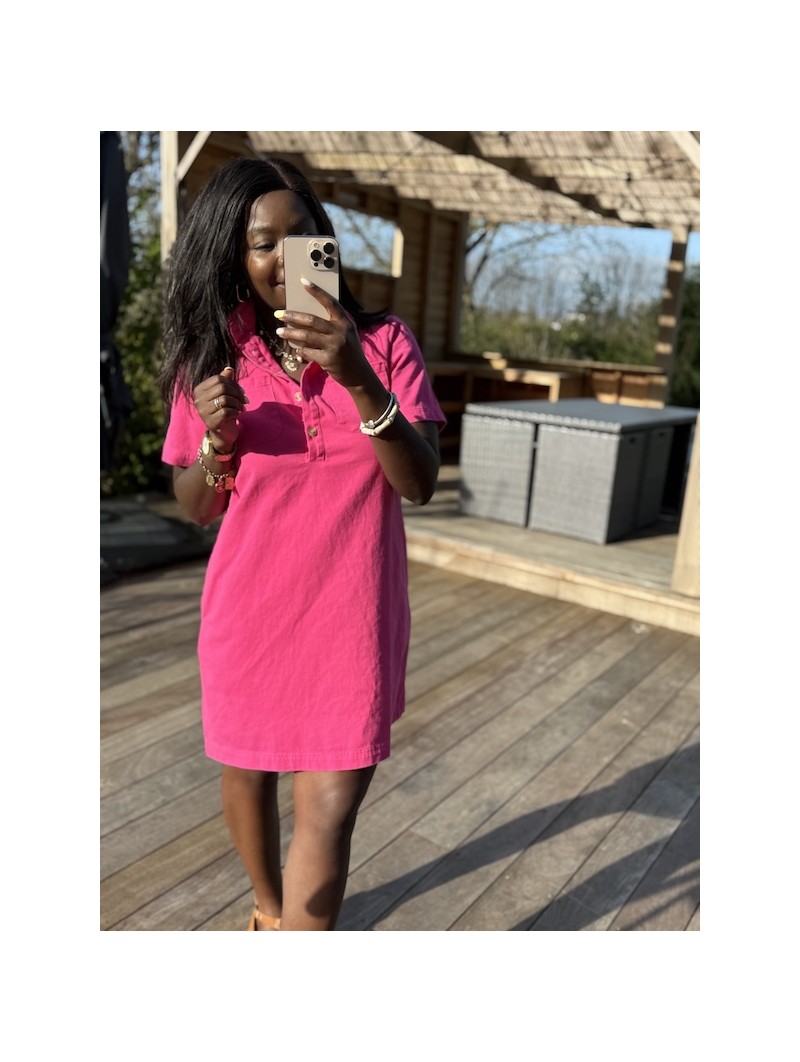 Robe courte Olivia fuchsia