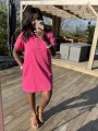 Robe courte Olivia fuchsia