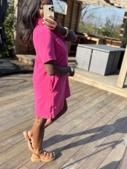 Robe courte Olivia fuchsia