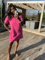 Robe courte Olivia fuchsia
