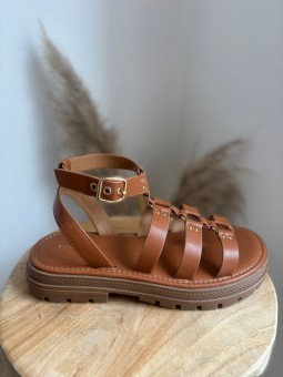 Sandale Candice Camel