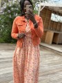 Veste jean Celia orange