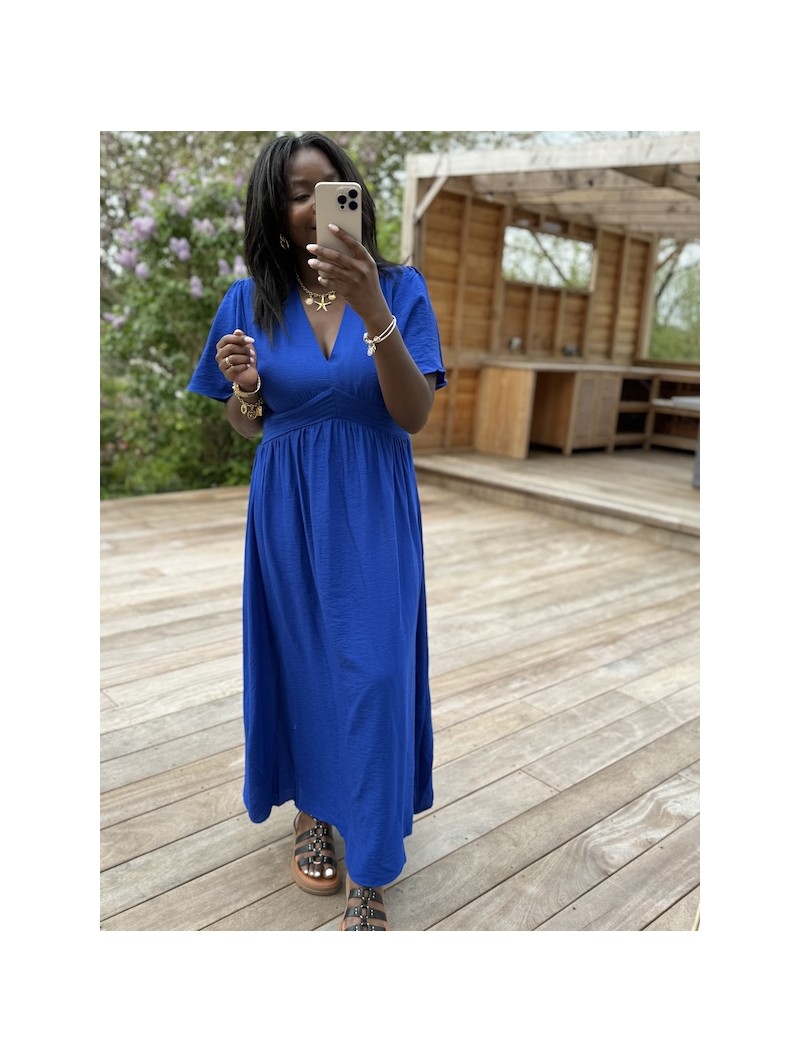 Robe longue Lisa bleu