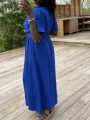 Robe longue Lisa bleu