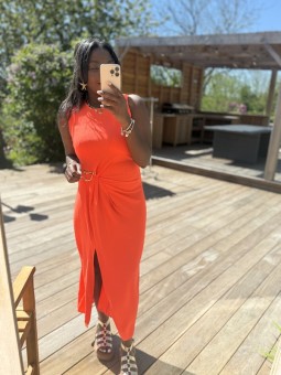 Robe Olivia corail