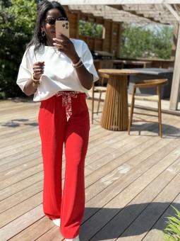 Pantalon Zoé rouge