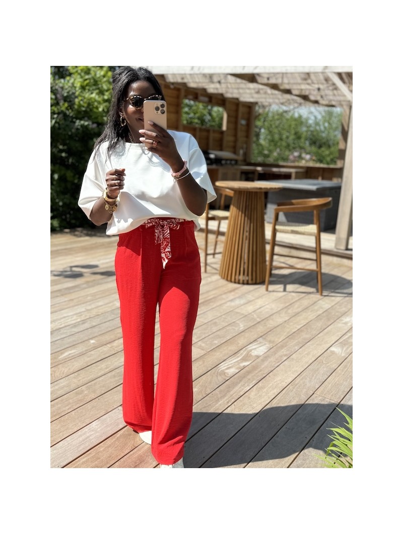 Pantalon Zoé rouge