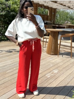 Pantalon Zoé rouge