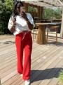 Pantalon Zoé rouge