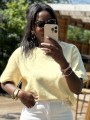 Tee-shirt jaune à pois
