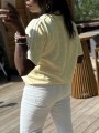 Tee-shirt jaune à pois