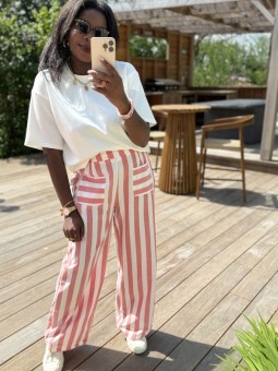 Pantalon Lea rouge