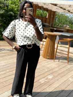 Tee-shirts pois blanc